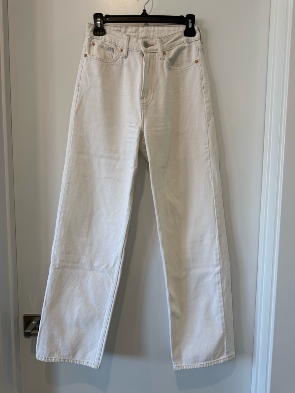 White Straight Leg Jeans